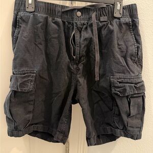 H&M Navy Men's Cargo Shorts with Drawstring Waist